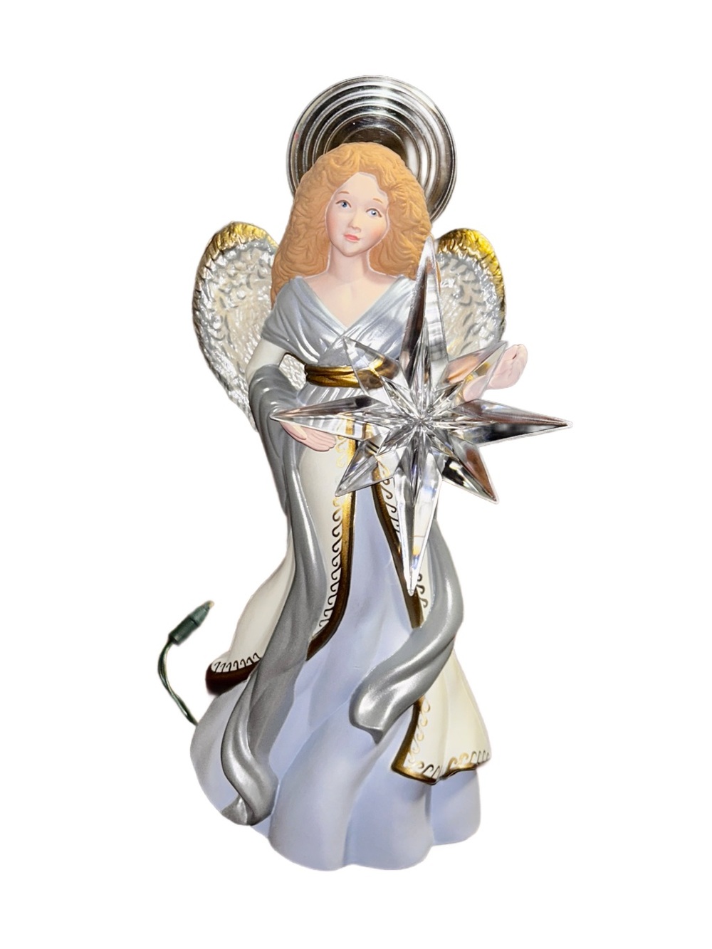 Hallmark ~ 1991 ~ Angel of Light ~ Blue/ White ~ Angel Lighted Tree Topper ~ New